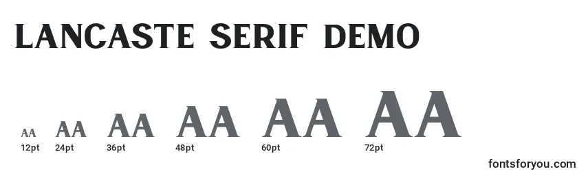 Rozmiary czcionki Lancaste Serif Demo
