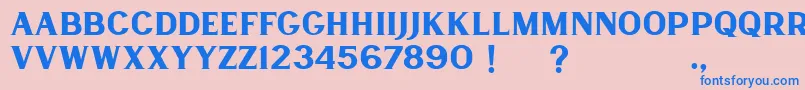 Lancaste Serif Demo Font – Blue Fonts on Pink Background