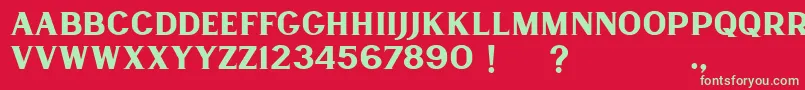 Czcionka Lancaste Serif Demo – zielone czcionki na czerwonym tle