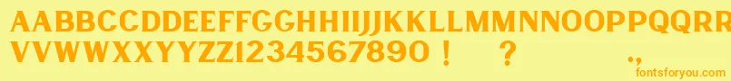 Lancaste Serif Demo Font – Orange Fonts on Yellow Background