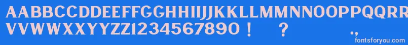 Lisätietoja Lancaste Serif Demo-fontista Lancaste Serif Demo-fontti – vaaleanpunaiset fontit sinisellä taustalla