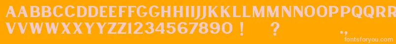Lancaste Serif Demo Font – Pink Fonts on Orange Background