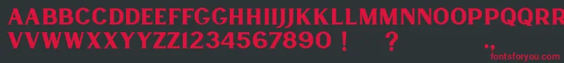 Lancaste Serif Demo Font – Red Fonts on Black Background