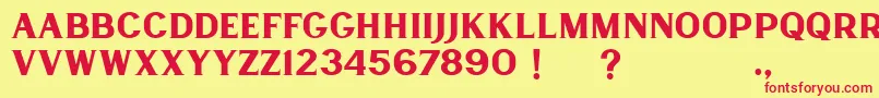 Lancaste Serif Demo Font – Red Fonts on Yellow Background