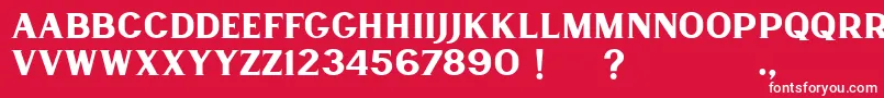 Lancaste Serif Demo Font – White Fonts on Red Background