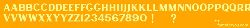 Lancaste Serif Demo Font – Yellow Fonts on Orange Background