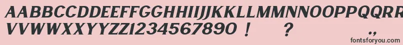 フォントLancaste Serif Slant Demo – ピンクの背景に黒い文字