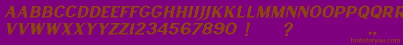 Шрифт Lancaste Serif Slant Demo – коричневые шрифты на фиолетовом фоне