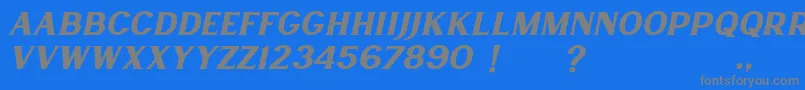 Lancaste Serif Slant Demo Font – Gray Fonts on Blue Background