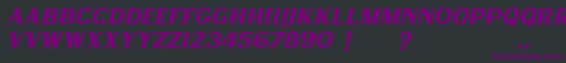 Шрифт Lancaste Serif Slant Demo – фиолетовые шрифты на чёрном фоне