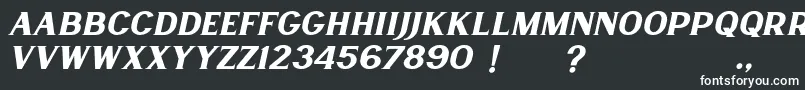 Lancaste Serif Slant Demo-fontti – valkoiset fontit mustalla taustalla