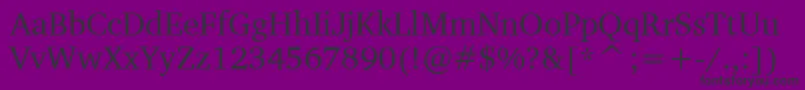 フォントCharterBt – 紫の背景に黒い文字