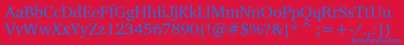 CharterBt Font – Blue Fonts on Red Background