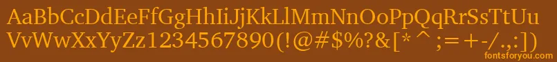 Шрифт CharterBt – оранжевые шрифты на коричневом фоне