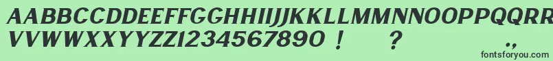Lancaste Serif Slant Demo Font – Black Fonts on Green Background