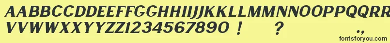 Lancaste Serif Slant Demo Font – Black Fonts on Yellow Background
