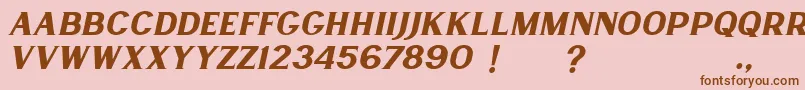 Lancaste Serif Slant Demo Font – Brown Fonts on Pink Background