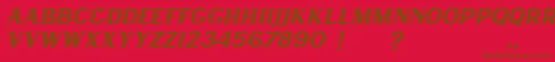 Lancaste Serif Slant Demo Font – Brown Fonts on Red Background