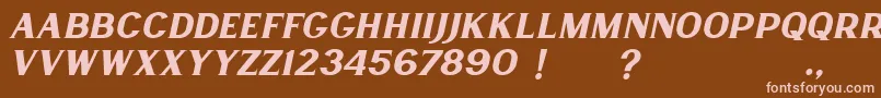 Lancaste Serif Slant Demo Font – Pink Fonts on Brown Background