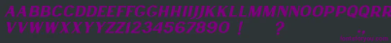 Lancaste Serif Slant Demo Font – Purple Fonts on Black Background