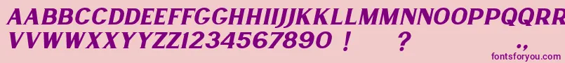 Lancaste Serif Slant Demo Font – Purple Fonts on Pink Background