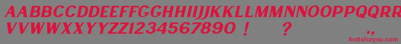 Lancaste Serif Slant Demo Font – Red Fonts on Gray Background