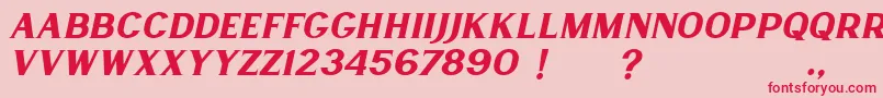 Police Lancaste Serif Slant Demo – polices rouges sur fond rose