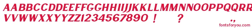 Lancaste Serif Slant Demo Font – Red Fonts on White Background