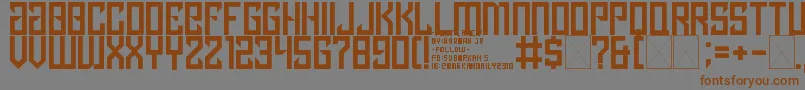 lancip-Schriftart – Braune Schriften auf grauem Hintergrund