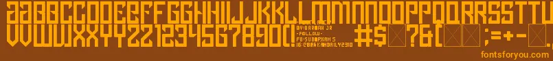 lancip Font – Orange Fonts on Brown Background