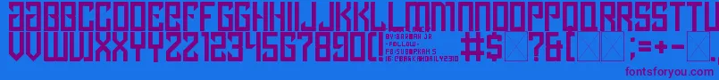 lancip Font – Purple Fonts on Blue Background