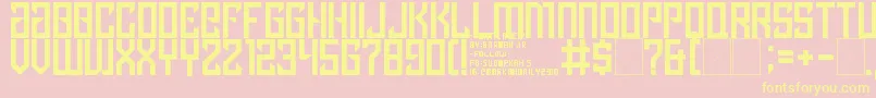 lancip Font – Yellow Fonts on Pink Background