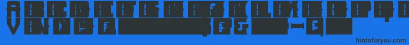 Шрифт LANDMINE – чёрные шрифты на синем фоне