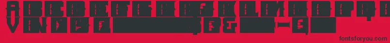 フォントLANDMINE – 赤い背景に黒い文字