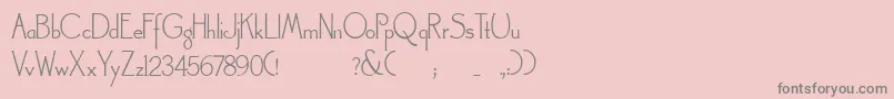 Landsdowne-fontti – harmaat kirjasimet vaaleanpunaisella taustalla