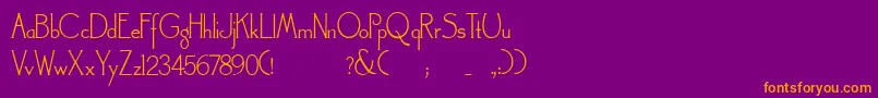 Шрифт Landsdowne – оранжевые шрифты на фиолетовом фоне
