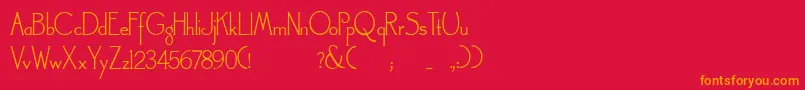Шрифт Landsdowne – оранжевые шрифты на красном фоне