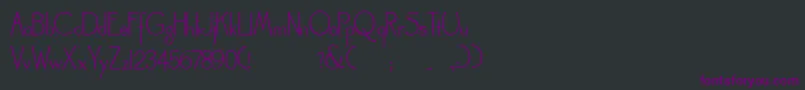 Landsdowne-fontti – violetit fontit mustalla taustalla