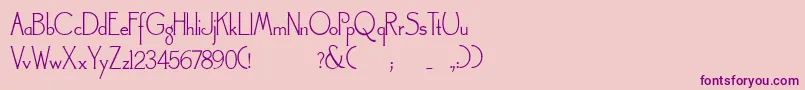 Landsdowne Font – Purple Fonts on Pink Background