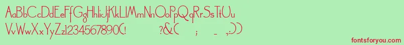 Landsdowne Font – Red Fonts on Green Background