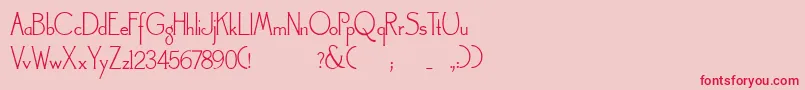 Landsdowne Font – Red Fonts on Pink Background
