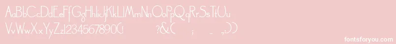 フォントLandsdowne – ピンクの背景に白い文字