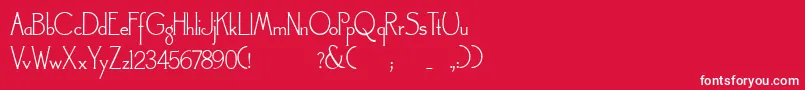 Landsdowne-Schriftart – Weiße Schriften auf rotem Hintergrund