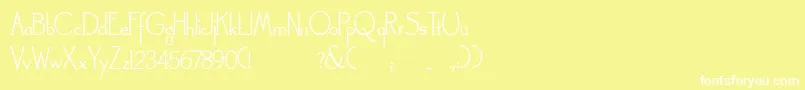 Landsdowne-fontti – valkoiset fontit keltaisella taustalla