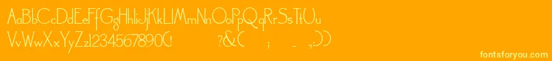 フォントLandsdowne – オレンジの背景に黄色の文字