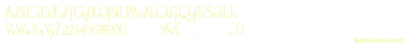 Шрифт Landsdowne – жёлтые шрифты на белом фоне