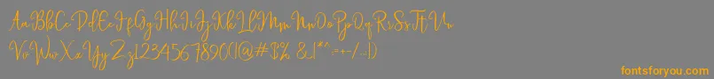 laneisha Font – Orange Fonts on Gray Background