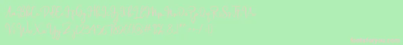 laneisha Font – Pink Fonts on Green Background