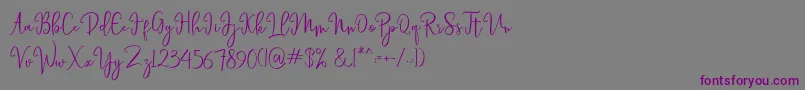 laneisha Font – Purple Fonts on Gray Background
