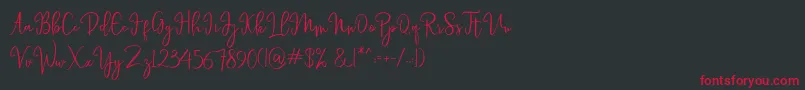 laneisha Font – Red Fonts on Black Background